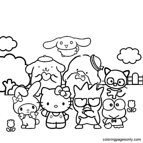 Dibujo para colorear imprimir gratis de Sanrio - Dibujos para colorear imprimir gratis