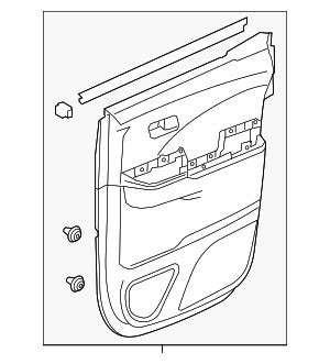 83701 T6Z A01ZA Lining R Rear Door Assembly Lower NH900L Deep