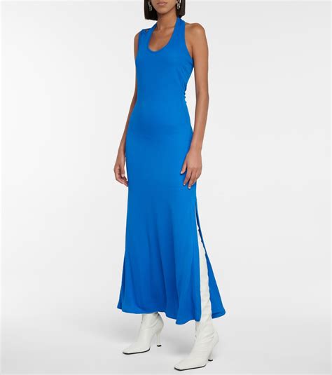 Halterneck Jersey Maxi Dress In Blue Proenza Schouler Mytheresa