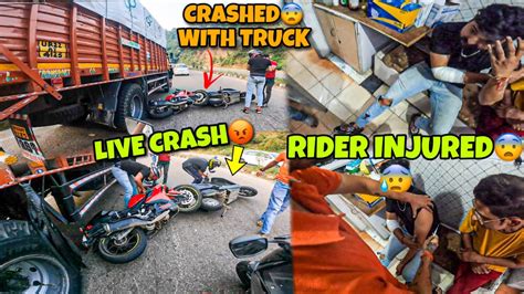 Rider Live Crash With Truck😨 On Highway😢 R15 V4 Total Loss😭 Drag Race