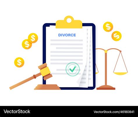 Legal Divorce Procedure Royalty Free Vector Image