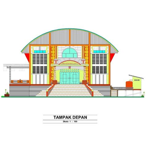 Gambar Autocad Desain Gedung Serbaguna 46 Koleksi Gambar