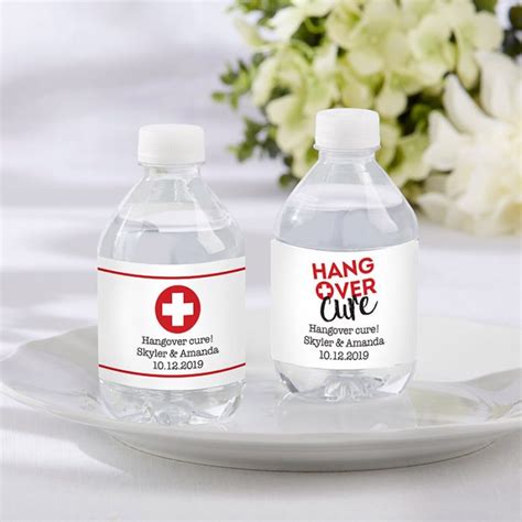 ETIQUETTES DE BOUTEILLE D EAU PERSONNALISEES HANGOVER Mariage Déco