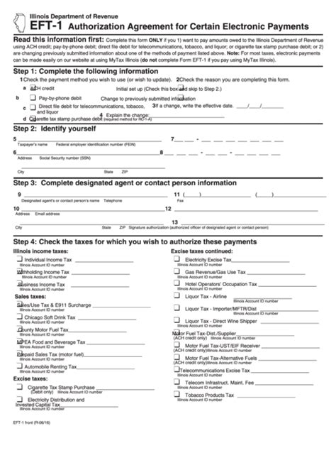 Eft Authorization Form Template