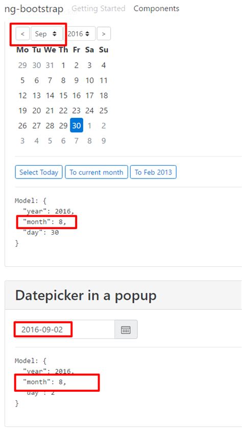 Angular 2 Ng Bootstrap Datepicker Popup Always 1 Month Off Stack Overflow