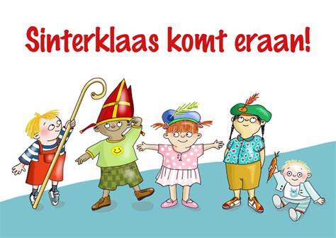 Sinterklaas Vijf Kinderen Wachten Op Sint En Kaartje2go