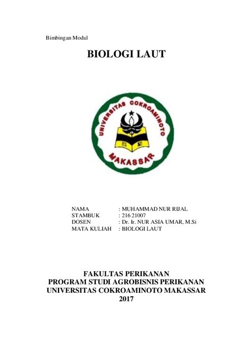 Contoh Makalah Biologi Laut Contoh Surat