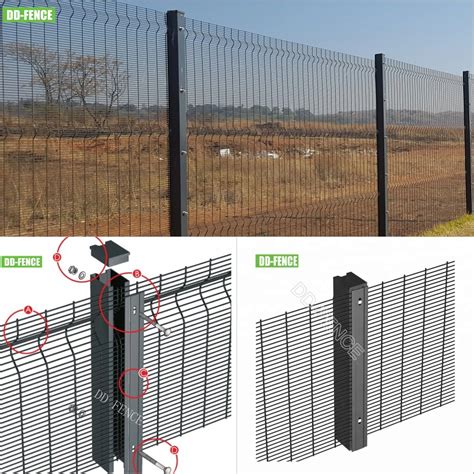 High Security Weld Mesh Q Anti Climb Galvanized Security Border