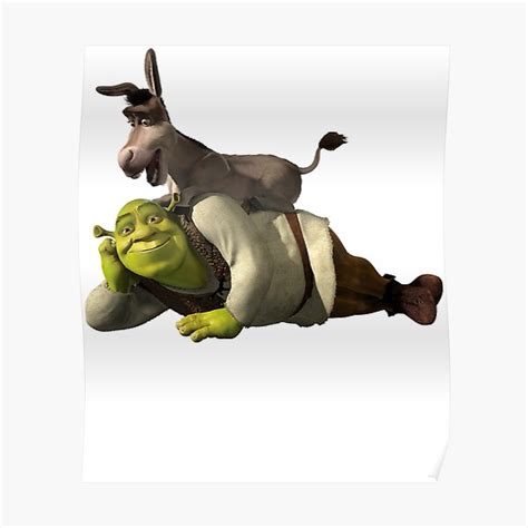 "Mens Funny Shrek And Donkey" Poster for Sale by KamronLason124 | Redbubble