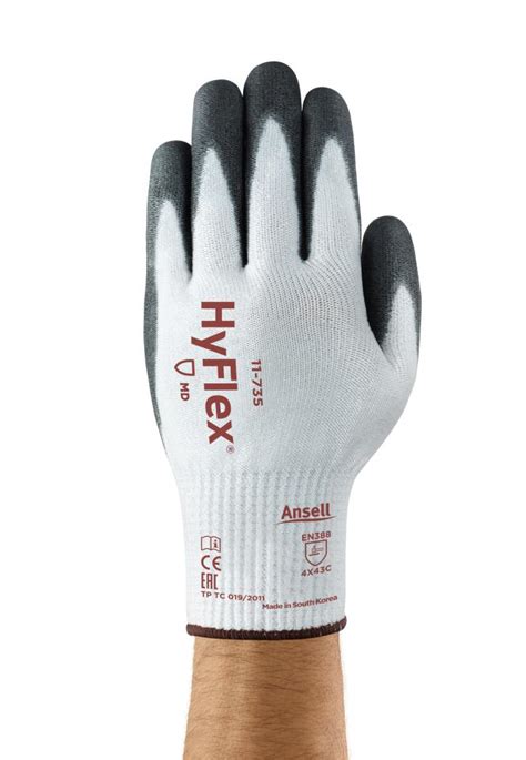 Ansell Hyflex 11 735 Cut 5 Resistant Gloves Pu Palm Size 11 Vending