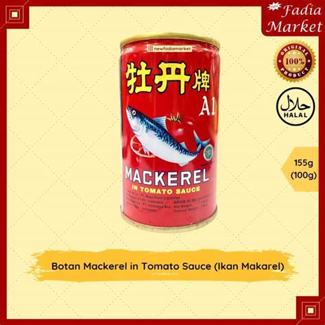 Jual Botan Mackerel In Tomato Sauce Ikan Makarel Sarden 155g 100g