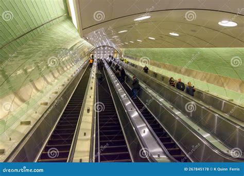 Escalator At New Lirr Train Station In Nyc Editorial Stock Photo