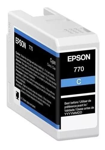 Tinta Epson Ultrachrome Pro10 T770 25ml Color Cian V Meses Sin Intereses