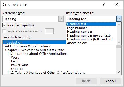 How To Use A Cross Reference In Word Microsoft Word