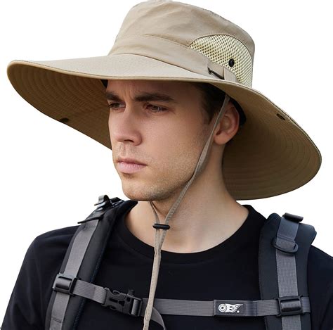 Muryobao Mens Sun Hat Summer Outdoor Upf50 Uv Protection Waterproof