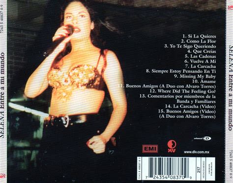 Car Tula Trasera De Selena Entre A Mi Mundo 20 Years Of Music Portada