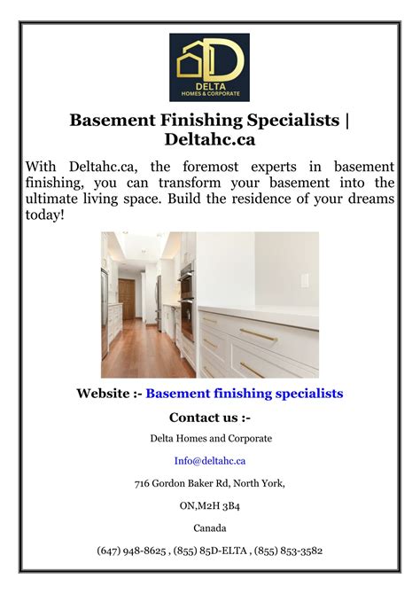 Ppt Basement Finishing Specialists Deltahc Ca Powerpoint Presentation