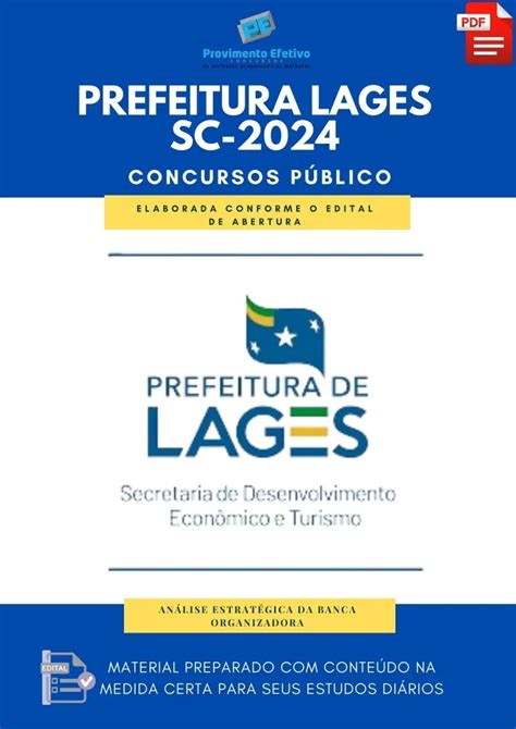 Provimento Efetivo Concursos Apostila Lages SC Prefeitura 2024