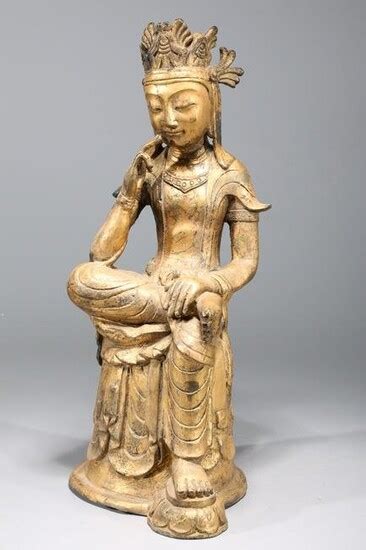 Antique Korean Gilt Bronze Buddha In United States