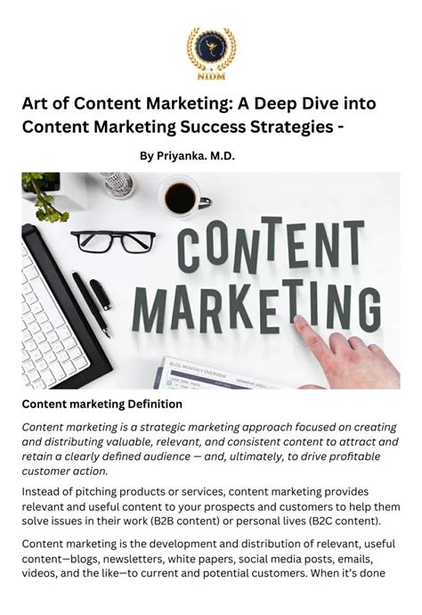 Ppt Art Of Content Marketing A Deep Dive Into Content Marketing