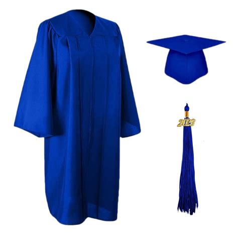 2024 Matte Graduation Cap And Gown Tassel Set For Juniorsenior High