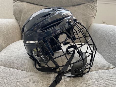 Warrior Alpha One Pro Hockey Helmet with Cage - M - Navy | SidelineSwap