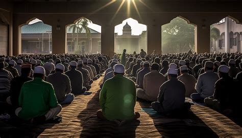 Premium Ai Image Muslims Praying Craving For Mawlid Photography