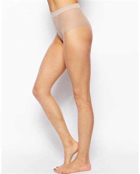 Pretty Polly 5 Denier Sideria Tights In Natural Lyst