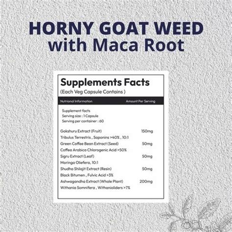 Horny Goat Weed Mg Mg Capsules Manufacture At Rs Bottle