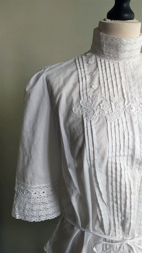 New Edwardian Blouse S Shirt Vintage Blouse Retro Style