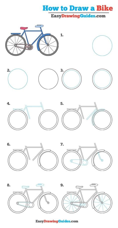 Mountain Bike Drawing Simple - Isolated vector silhouette, side view.