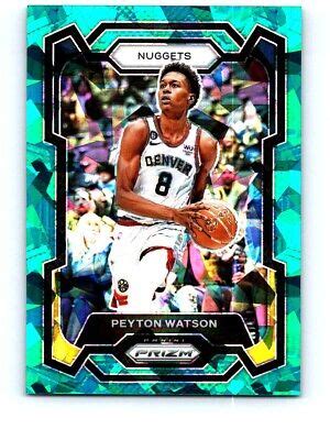 2023 24 Panini Prizm 247 Peyton Watson Prizms Teal Ice 225 EBay