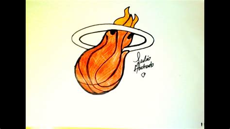 Nba How To Draw Miami Heat Logo Youtube