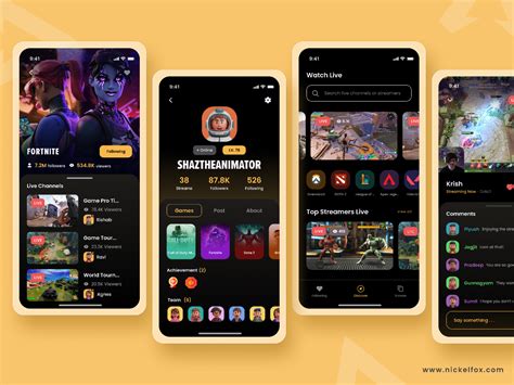 Online Game Streaming Mobile App Figma Community