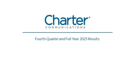 Charter Announces Fourth Quarter Full Year Results Charter