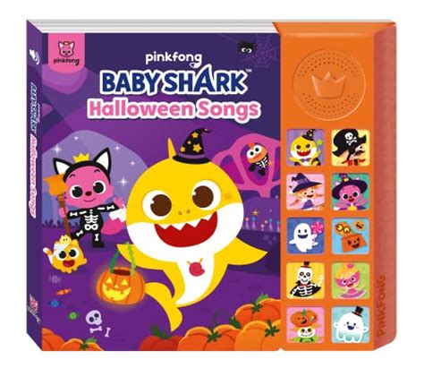 Pinkfong Baby Shark Halloween Songs 10 Button Sound Book | Baby Shark Toys, Baby Shark Books ...