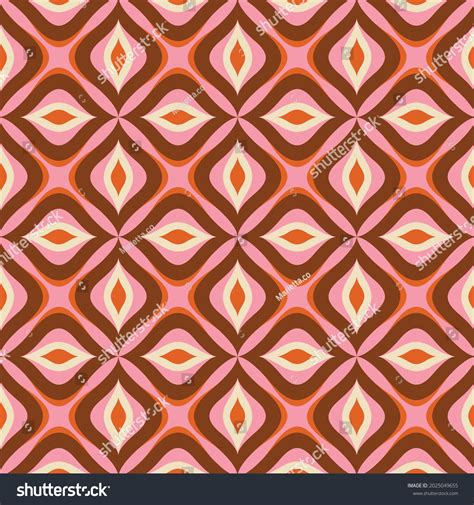 70s Retro Seamless Pattern Orange Brown Stock Vector Royalty Free 2025049655 Shutterstock