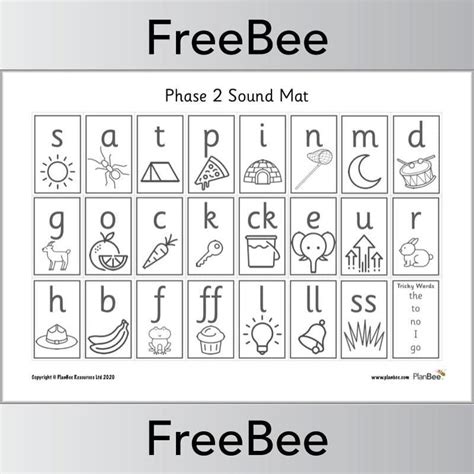 Phase 2 Sound Mat Phonic Resource By Planbee