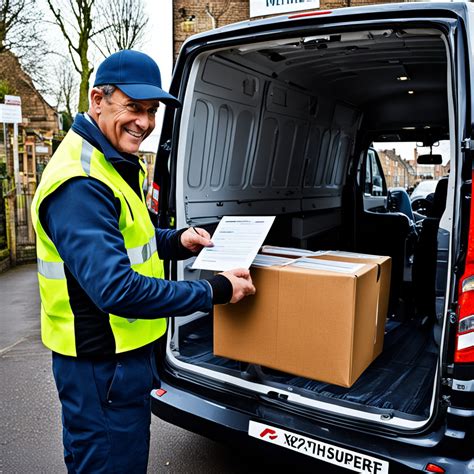 A van delivery driver having multiple forms to fill and get ... by ...