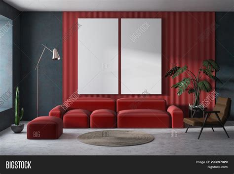 Red Gray Living Room Image & Photo (Free Trial) | Bigstock