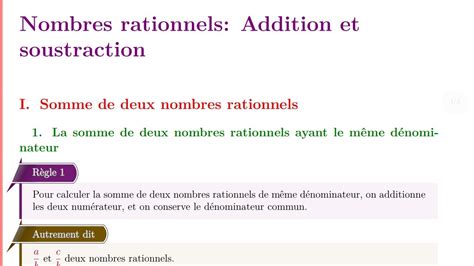 nombres rationnels addition et soustraction 2ac matière mathématique