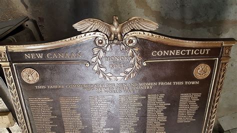 Erie Landmark Company Bronze New Canaan Memorial Plaque Bas Relief