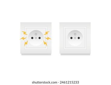 Electricity Short Circuit Electric Shock Broken Stock Vector Royalty