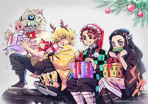 Demon Slayer Christmas Computer Wallpapers Wallpaper Cave