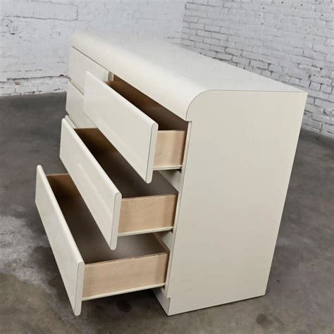 Modern To Post Modern White Laminate Drawer Custom Built Dresser