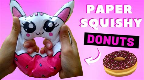 COMO FAZER PAPER SQUISHY DONUTS MUITO FÁCIL e LINDO YouTube