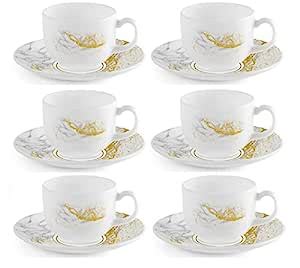 Cello Oplaware Divine Marbella Cup And Saucers Set 160 Ml 6 Saucers