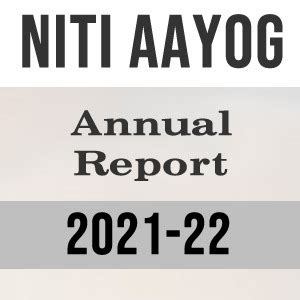 NITI Aayog Annual Report 2021 22