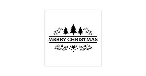 Black White Merry Christmas Self Inking Stamp Zazzle