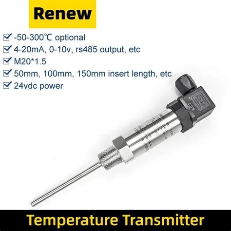 Hersman Plug In Integrated Temperature Transmitter Ma Output